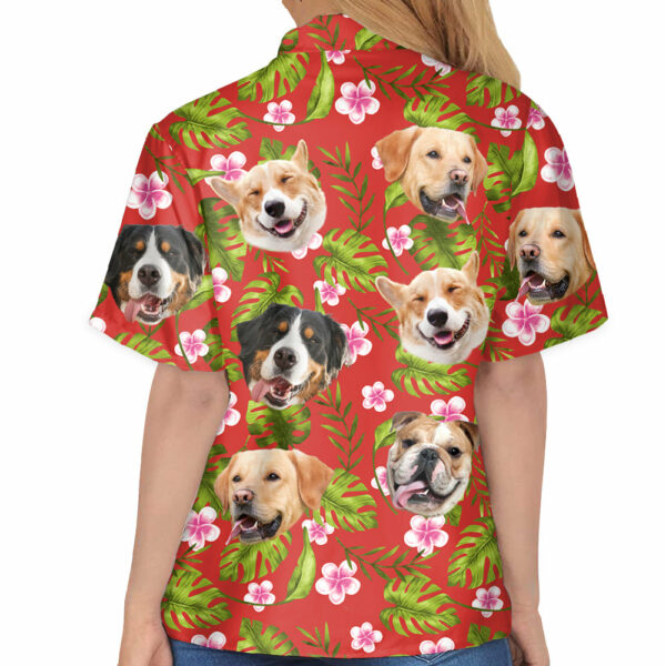 Tropical Vintage Monstera Palm Branches Tropical Flowers Custom Dog Photo Hawaiian Shirt For Dog Lovers H2511 - Image 6