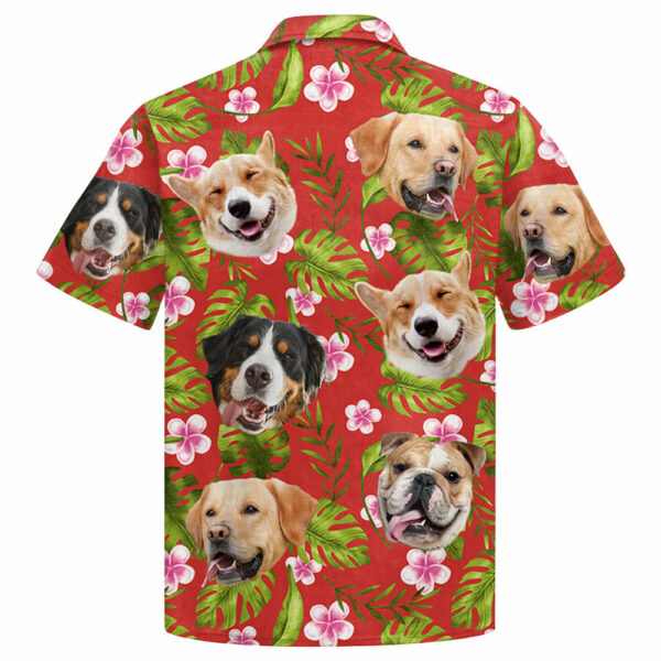 Tropical Vintage Monstera Palm Branches Tropical Flowers Custom Dog Photo Hawaiian Shirt For Dog Lovers H2511 - Image 2