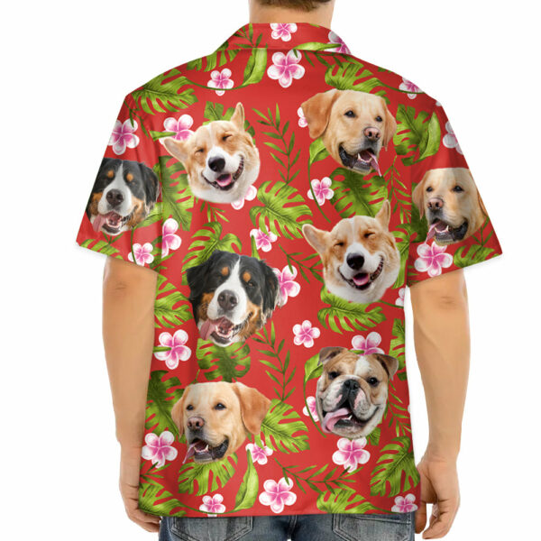 Tropical Vintage Monstera Palm Branches Tropical Flowers Custom Dog Photo Hawaiian Shirt For Dog Lovers H2511 - Image 4