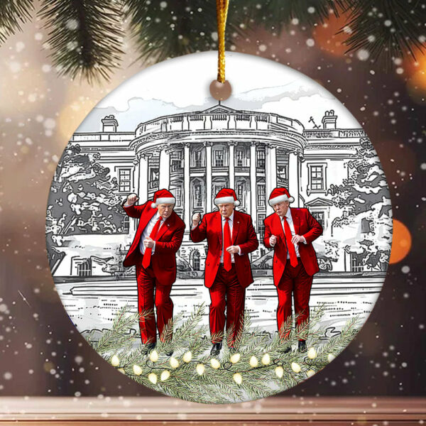 Trump Dancing In Front Of White House Ornament - Image 2