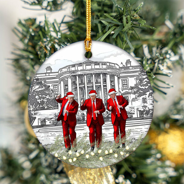Trump Dancing In Front Of White House Ornament - Image 5