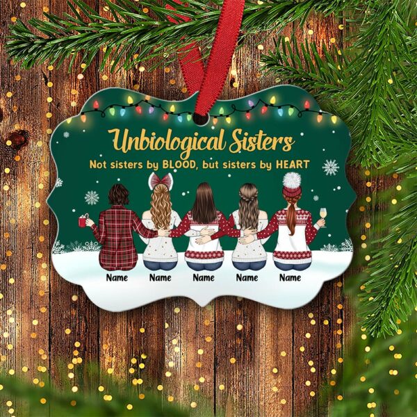 Unbiological Sisters Not Sisters By Blood Personalized Ornament Gift For Sister Brother - Image 4