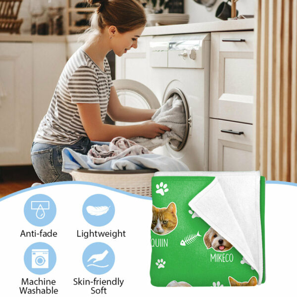 Upload Your Photo Blanket For Dog, Cat Lovers - Custom Photo Pet - Image 5