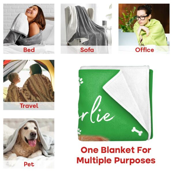 Upload Your Photo Blanket For Dog, Cat Lovers - Custom Photo Pet - Image 5