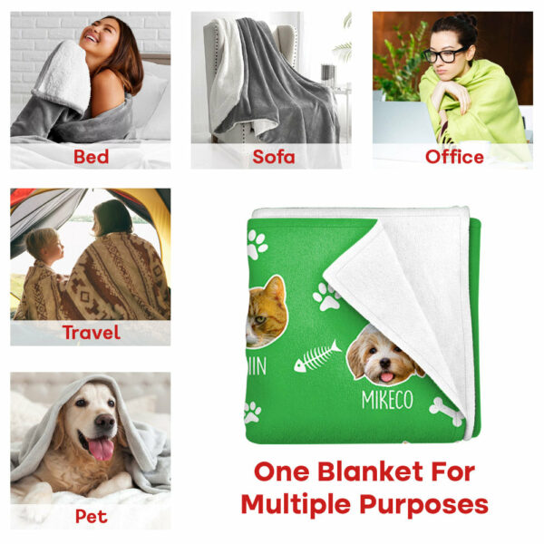 Upload Your Photo Blanket For Dog, Cat Lovers - Custom Photo Pet - Image 4