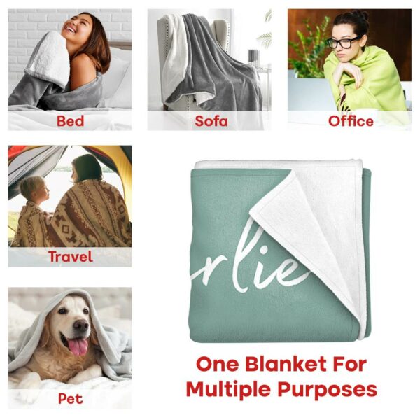 Upload Your Photo Blanket For Dog Lovers - Custom Photo Pet - Image 5
