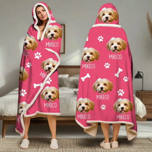 Upload Your Photo Wearable Blanket Hoodie For Dog, Cat Lovers - Dog & Cat Personalized Custom Wearable Blanket Hoodie - Christmas Gift For Pet Owners, Pet Lovers - Image 3