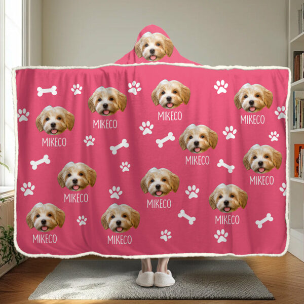 Upload Your Photo Wearable Blanket Hoodie For Dog, Cat Lovers - Dog & Cat Personalized Custom Wearable Blanket Hoodie - Christmas Gift For Pet Owners, Pet Lovers - Image 2