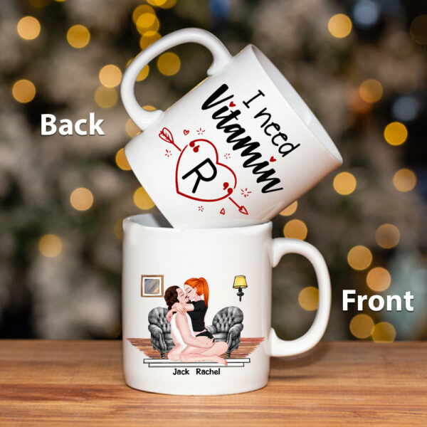 Valentine Couple - I need Vitamin "U" - Couple Mug, Couple Gifts, Valentine's Day Gifts, Valentine Mug - Personalized Mug - Image 5