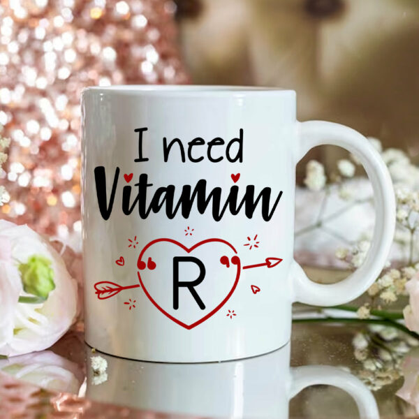 Valentine Couple - I need Vitamin "U" - Couple Mug, Couple Gifts, Valentine's Day Gifts, Valentine Mug - Personalized Mug - Image 4