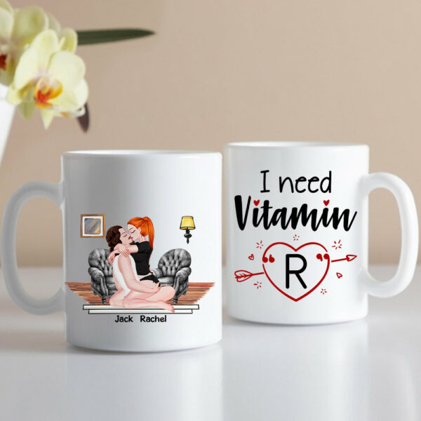 Valentine Couple - I need Vitamin "U" - Couple Mug, Couple Gifts, Valentine's Day Gifts, Valentine Mug - Personalized Mug - Image 6