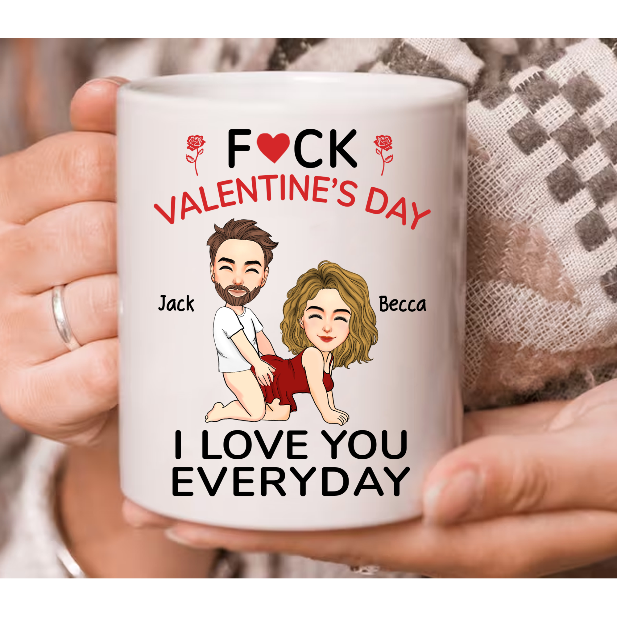 Valentines Day Gifts For Her, Personalized Funny Mug Gifts For Couple - Naughty Valentines Presents Gift Ideas