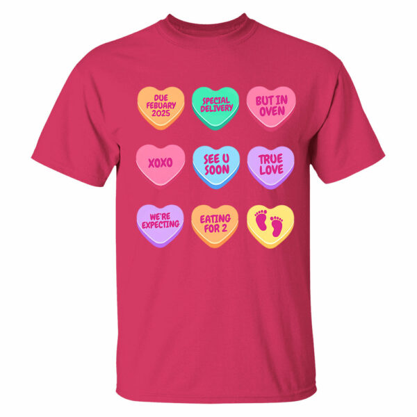 Valentine's Day Pregnancy Announcement Shirt, Valentine Baby Announcement, Valentine Baby Shower, Valentine Pregnancy Shirt, Expecting Gift - Image 4