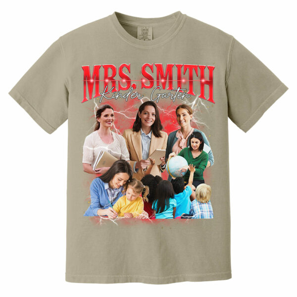 Vintage Bootleg Custom Photo Teacher Shirt - Personalized Teacher Bootleg Shirt - Image 9