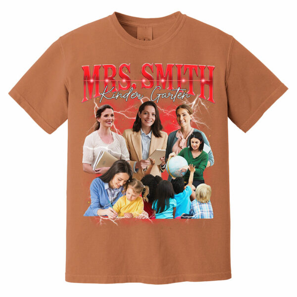 Vintage Bootleg Custom Photo Teacher Shirt - Personalized Teacher Bootleg Shirt - Image 8