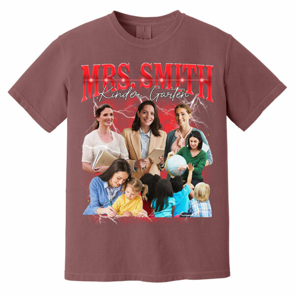 Vintage Bootleg Custom Photo Teacher Shirt - Personalized Teacher Bootleg Shirt - Image 12