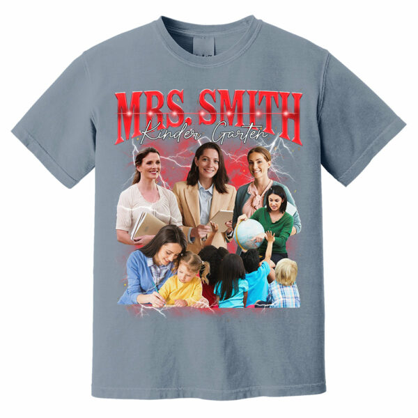 Vintage Bootleg Custom Photo Teacher Shirt - Personalized Teacher Bootleg Shirt - Image 13