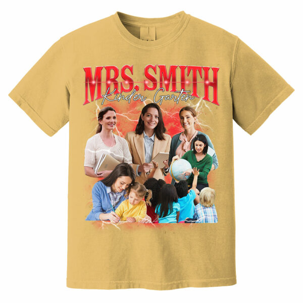 Vintage Bootleg Custom Photo Teacher Shirt - Personalized Teacher Bootleg Shirt - Image 10