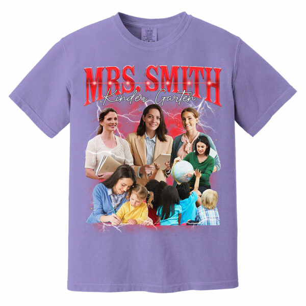 Vintage Bootleg Custom Photo Teacher Shirt - Personalized Teacher Bootleg Shirt - Image 11