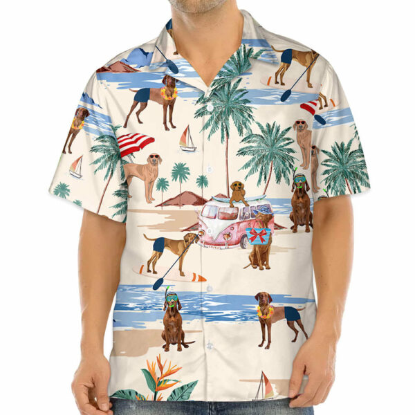 Vizsla Summer Beach Hawaiian Shirt - Image 3