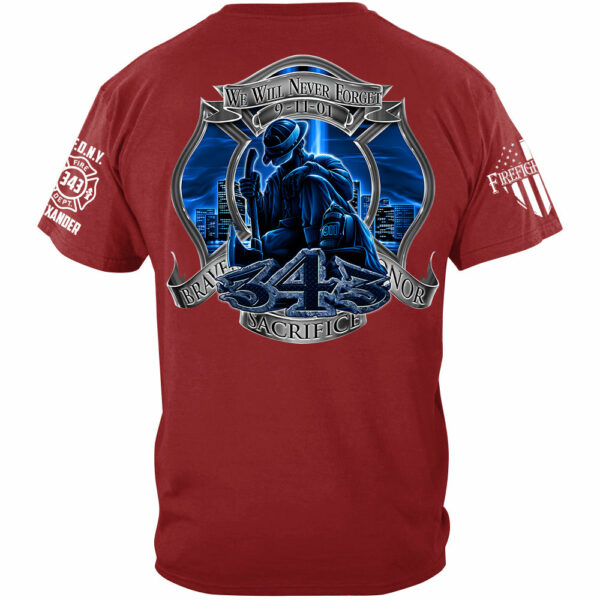 We Will Never Forget 9-11 Custom Shirt For Firefighter H2511 - Image 4
