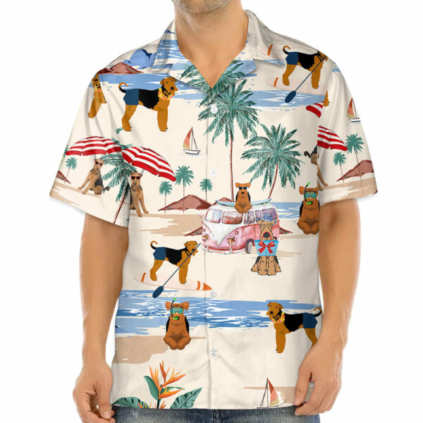 Welsh Terrier Summer Beach Hawaiian Shirt - Image 3