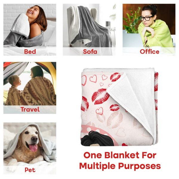 Wherever We Are, Together Is Our Favorite Place To Be - Couple Personalized Custom Blanket - Christmas Gift For Husband Wife, Anniversary - Image 5