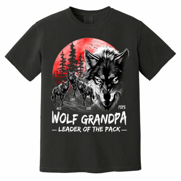 Wolf Grandpa Leader Of The Pack Personalized Shirt - Perfect Father's Day Gift for Dad - Image 6