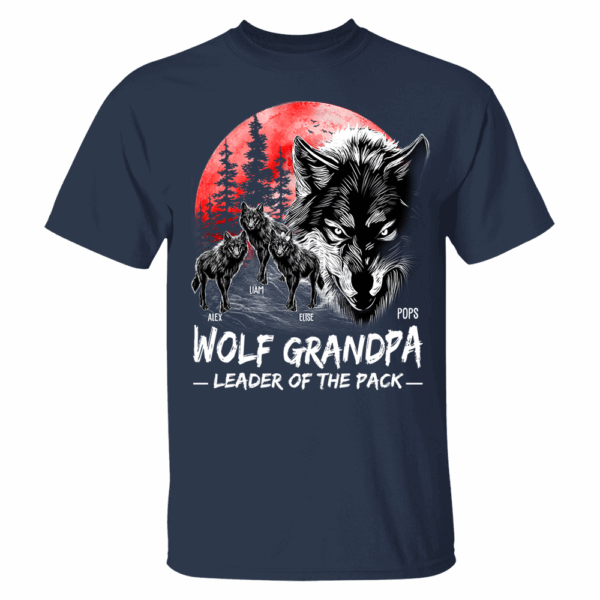 Wolf Grandpa Leader Of The Pack Personalized Shirt - Perfect Father's Day Gift for Dad - Image 5