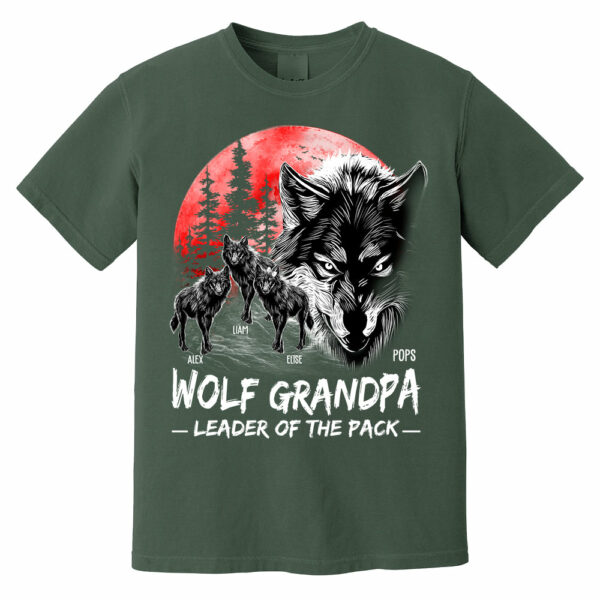 Wolf Grandpa Leader Of The Pack Personalized Shirt - Perfect Father's Day Gift for Dad - Image 7
