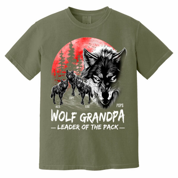 Wolf Grandpa Leader Of The Pack Personalized Shirt - Perfect Father's Day Gift for Dad - Image 8