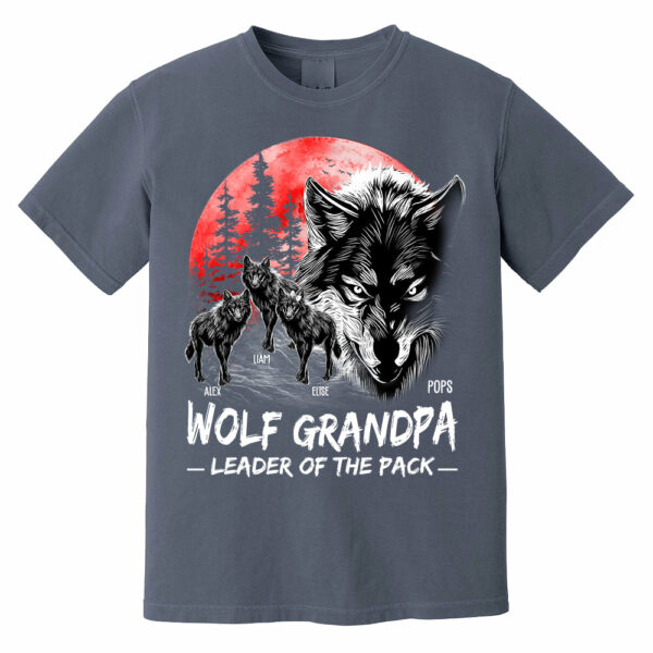 Wolf Grandpa Leader Of The Pack Personalized Shirt - Perfect Father's Day Gift for Dad - Image 9