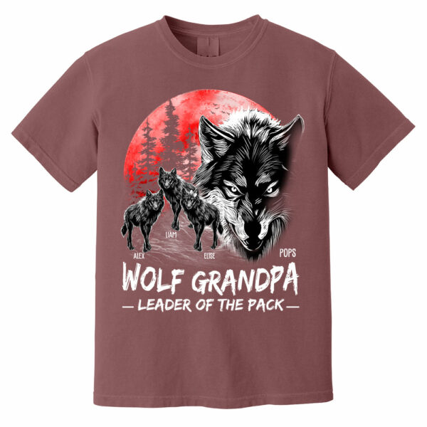 Wolf Grandpa Leader Of The Pack Personalized Shirt - Perfect Father's Day Gift for Dad - Image 11
