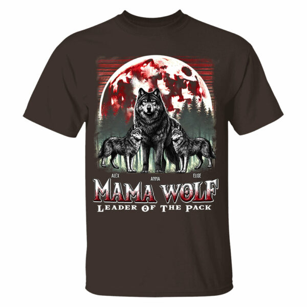 Wolf Mama Leader Of The Pack - Personalized Shirt For Mom - Image 5
