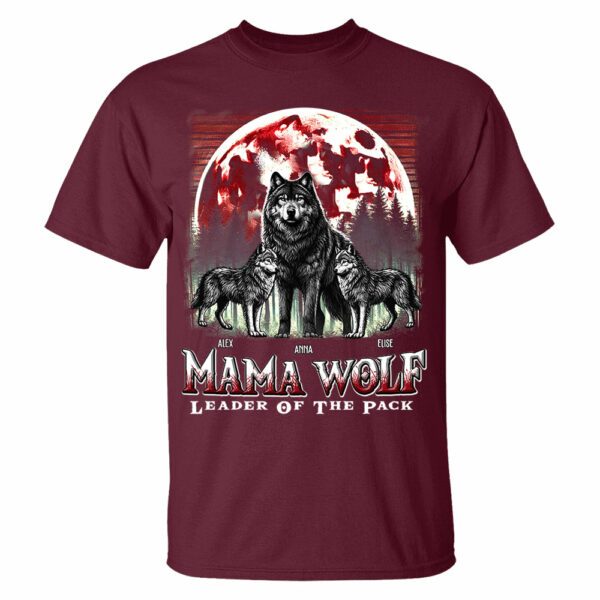 Wolf Mama Leader Of The Pack - Personalized Shirt For Mom - Image 6