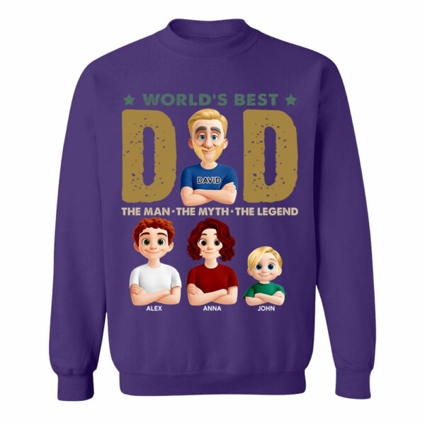 World's Best Dad, Personalized Shirt, Gift For Dad T1807 - Image 9