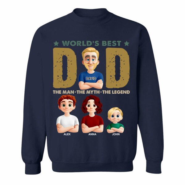 World's Best Dad, Personalized Shirt, Gift For Dad T1807 - Image 6
