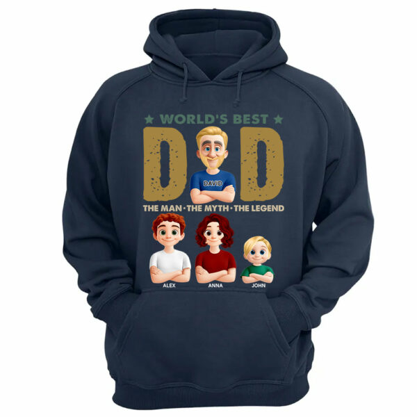 World's Best Dad, Personalized Shirt, Gift For Dad T1807 - Image 7