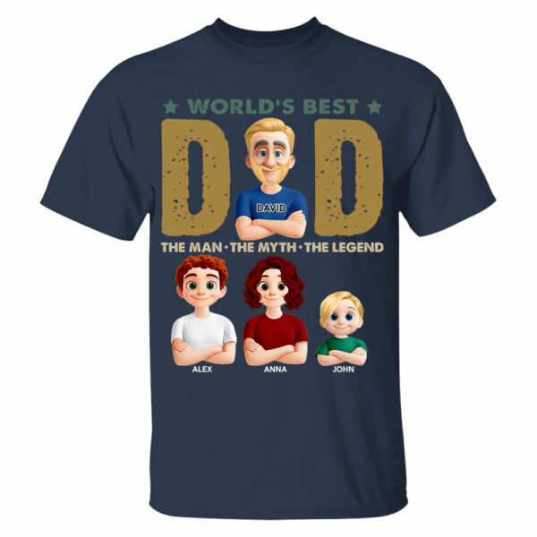 World's Best Dad, Personalized Shirt, Gift For Dad T1807 - Image 5
