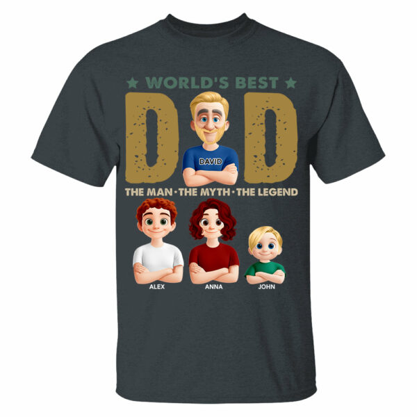 World's Best Dad, Personalized Shirt, Gift For Dad T1807 - Image 10