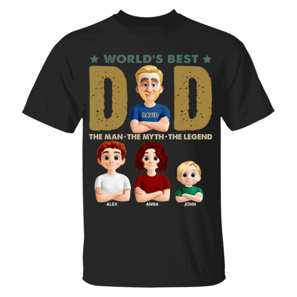 World's Best Dad, Personalized Shirt, Gift For Dad T1807 - Image 2
