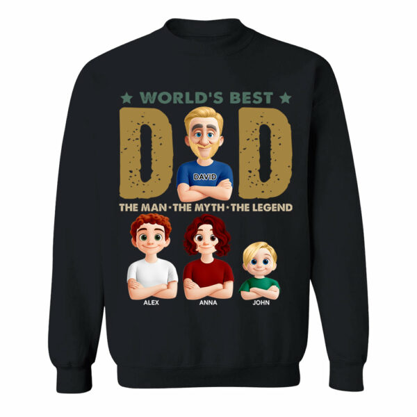 World's Best Dad, Personalized Shirt, Gift For Dad T1807 - Image 3