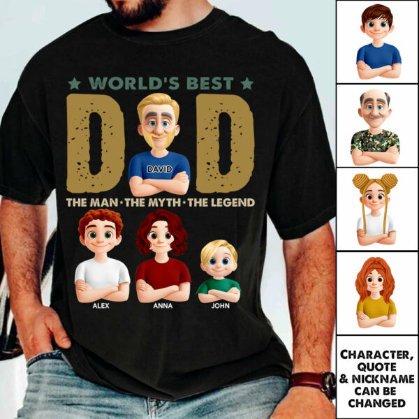 World's Best Dad, Personalized Shirt, Gift For Dad T1807
