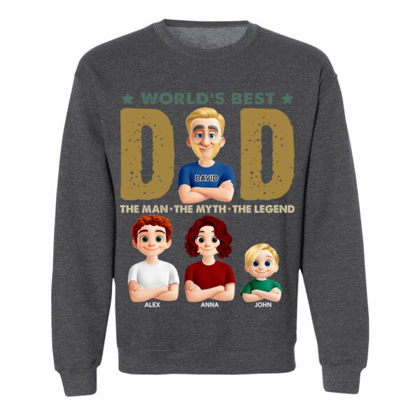 World's Best Dad, Personalized Shirt, Gift For Dad T1807 - Image 11