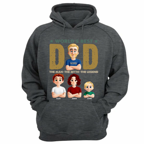 World's Best Dad, Personalized Shirt, Gift For Dad T1807 - Image 12