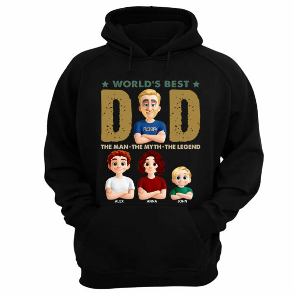 World's Best Dad, Personalized Shirt, Gift For Dad T1807 - Image 4