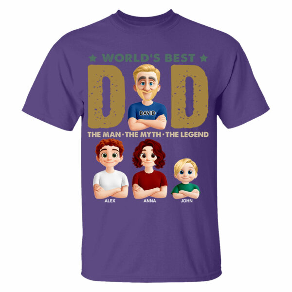 World's Best Dad, Personalized Shirt, Gift For Dad T1807 - Image 8