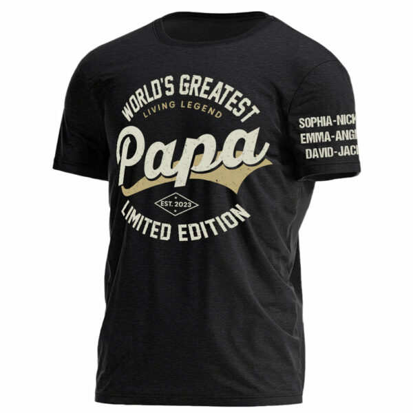 World's Greatest Living Legend Papa Limited Edition Personalized Shirt For Dad Grandpa H2511 - Image 2