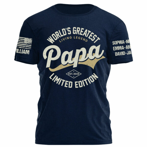 World's Greatest Living Legend Papa Limited Edition Personalized Shirt For Dad Grandpa H2511 - Image 6