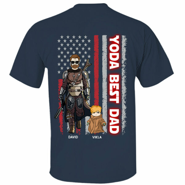 Yoda Best Dad - Personalized Shirt Custom Nickname With Kids Gift For Dad Mom - Image 3